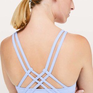 Lululemon Energy Bra Strapped Hydrangea Blue Size 8